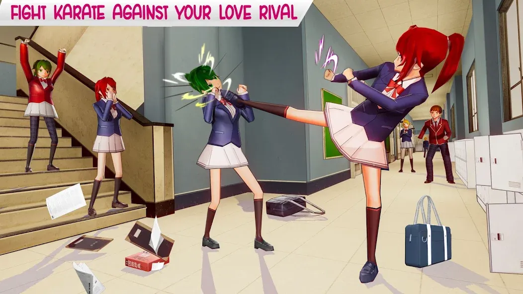 Anime High School Life  [МОД Menu] Screenshot 1