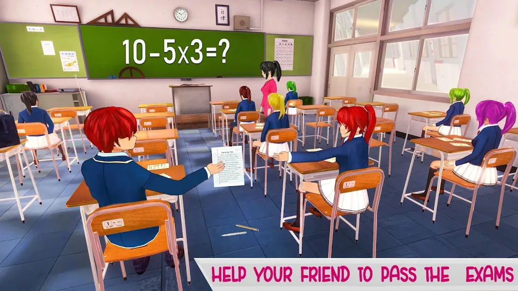 Anime High School Life  [МОД Menu] Screenshot 2