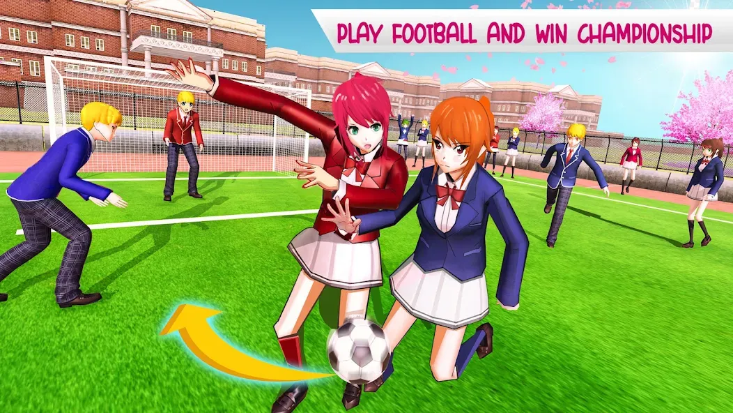 Anime High School Life  [МОД Menu] Screenshot 3