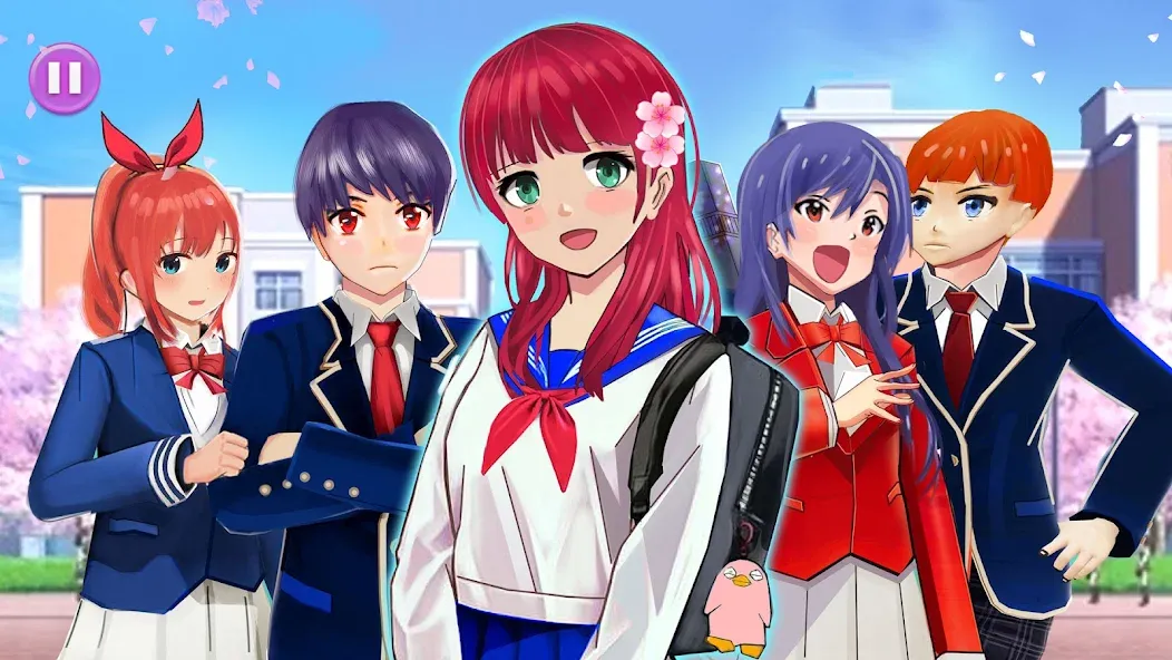 Anime High School Life  [МОД Menu] Screenshot 4