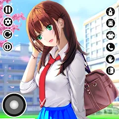 Взломанная Anime High School Life  [МОД Menu] - стабильная версия apk на Андроид