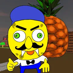 Скачать взломанную Neighbor Sponge. Scary Secret  [МОД Много денег] - последняя версия apk на Андроид