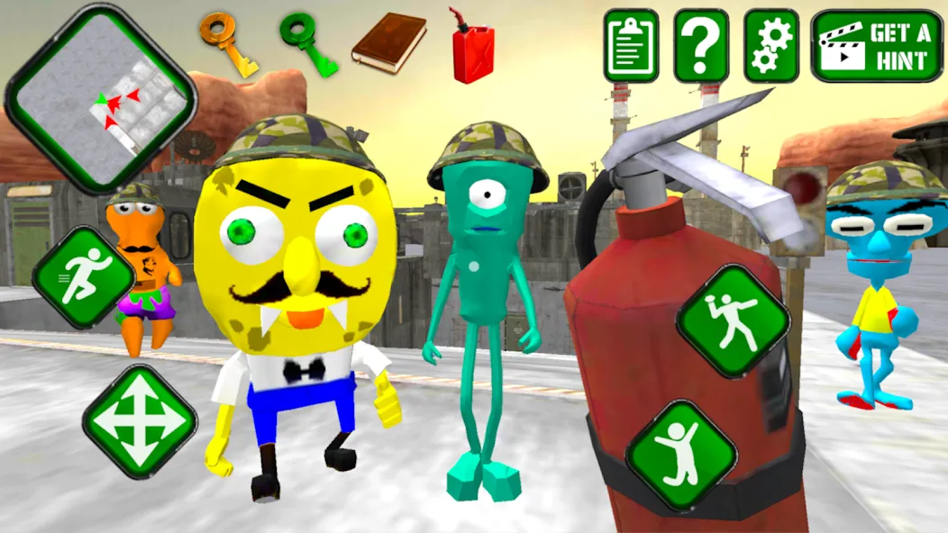 Sponge Area 51. Neighbor Alien  [МОД Меню] Screenshot 2