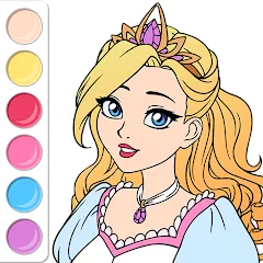 Взломанная Princess Coloring Book Game  [МОД Меню] - последняя версия apk на Андроид