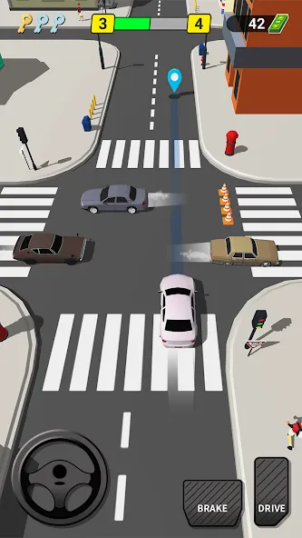 Pick Me Up 3D: Taxi Game (Пик Ми Ап 3Д)  [МОД Бесконечные монеты] Screenshot 1