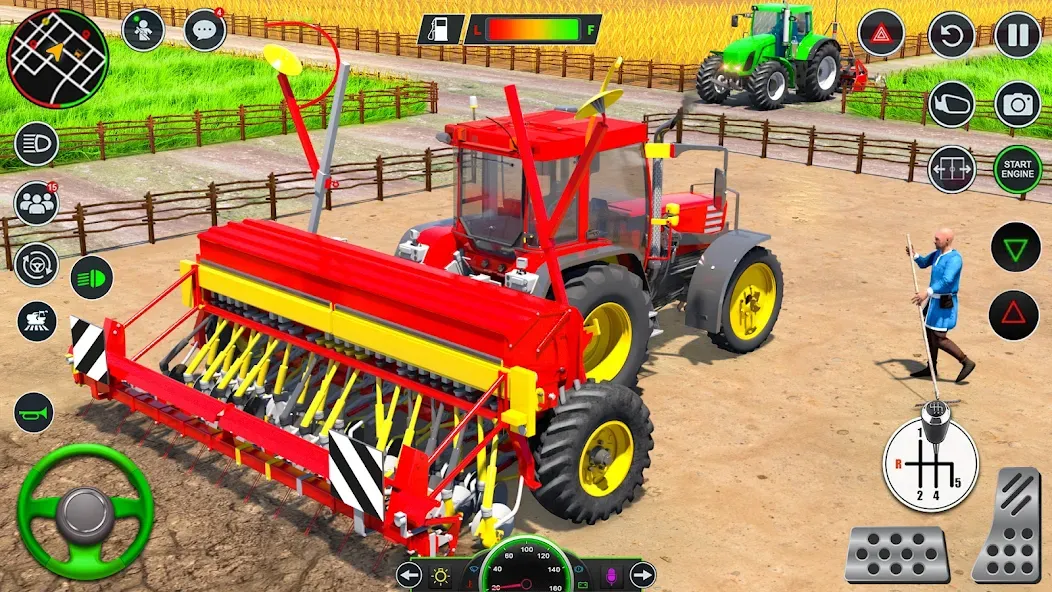 Real Tractor Driving Games (Риал Трактор Драйвинг Геймс)  [МОД Меню] Screenshot 2