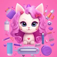 Скачать взломанную Idle Cat Makeover: Hair Salon  [МОД Все открыто] - полная версия apk на Андроид