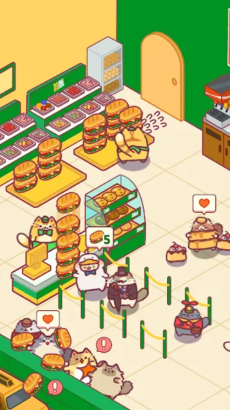 Cat Snack Bar: Cute Food Games (Кэт Снэк Бар)  [МОД Все открыто] Screenshot 2