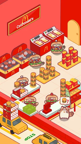 Cat Snack Bar: Cute Food Games (Кэт Снэк Бар)  [МОД Все открыто] Screenshot 4