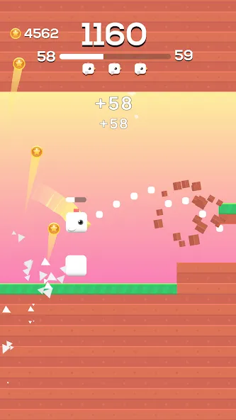 Square Bird - Flappy Chicken (Сквер Брд)  [МОД Menu] Screenshot 3