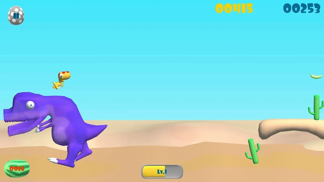 Dinosaur Run (Динозавр Ран)  [МОД Unlocked] Screenshot 1