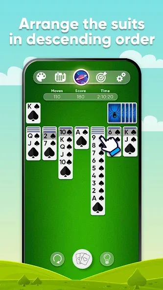 Spider Solitaire (Спайдер Солитер)  [МОД Unlocked] Screenshot 2