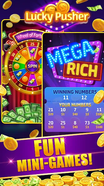 Lucky Cash Pusher Coin Games (Лаки Кэш Пушер Коин Геймс)  [МОД Все открыто] Screenshot 4