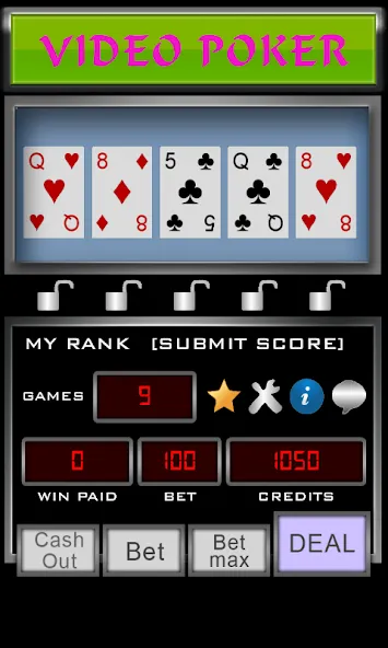 Video Poker (Видео Покер)  [МОД Бесконечные монеты] Screenshot 3