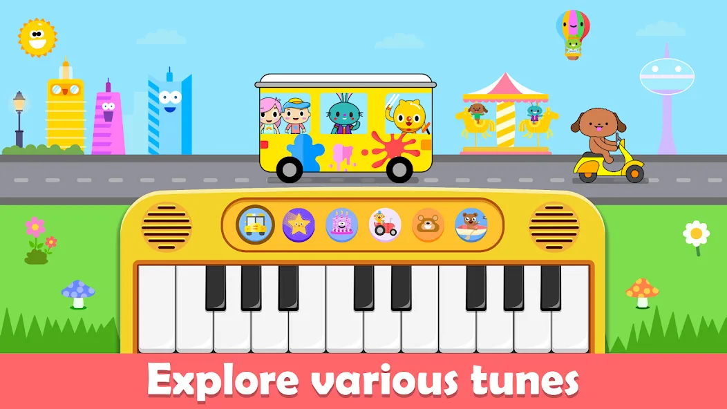 Baby Piano Kids Music Games  [МОД Unlimited Money] Screenshot 1