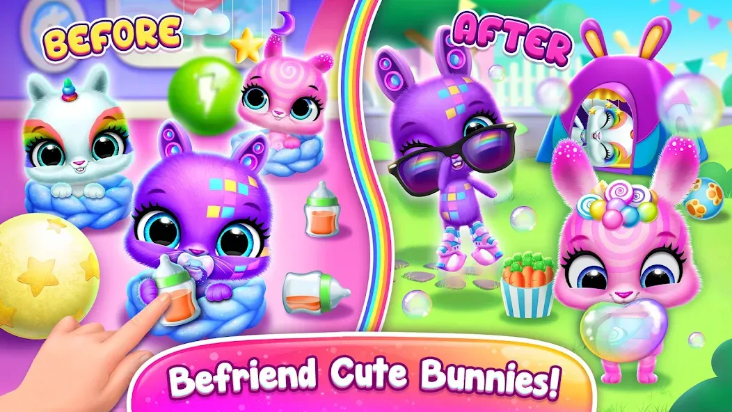 Bunnsies - Happy Pet World (Баннсиз)  [МОД Много денег] Screenshot 5