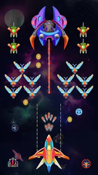 Galaxy Shooting: Alien Attack (Гэлэкси Шутинг)  [МОД Unlocked] Screenshot 2