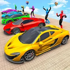 Взломанная Mega Ramp Car Games Car Stunts  [МОД Unlimited Money] - стабильная версия apk на Андроид