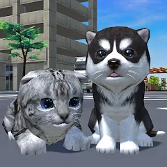 Скачать взлом Cute Pocket Cat And Puppy 3D (Кьют Покет Кэт Энд Паппи 3Д)  [МОД Все открыто] - последняя версия apk на Андроид