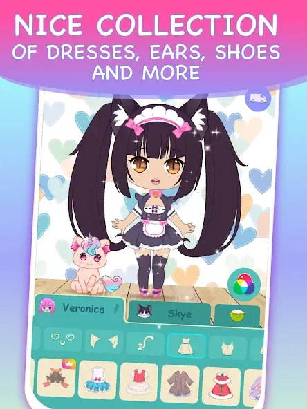 Chibi Dress Up Games for Girls  [МОД Бесконечные монеты] Screenshot 3