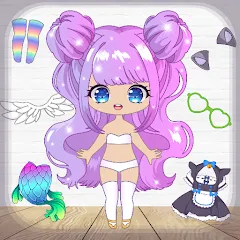 Скачать взломанную Chibi Dress Up Games for Girls  [МОД Бесконечные монеты] - стабильная версия apk на Андроид