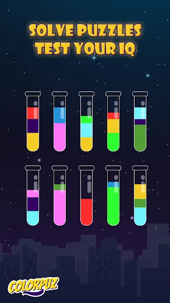 Colorpuz - Water Sort Puzzle (Колорпаз)  [МОД Бесконечные деньги] Screenshot 4