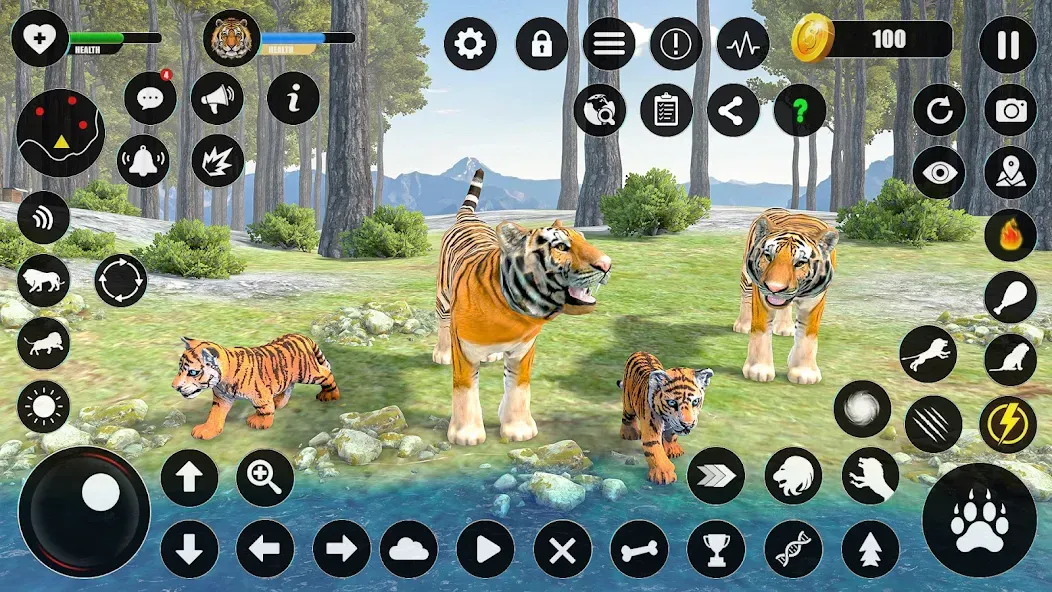 Tiger Simulator Animal Games (Тигровый симулятор  игры с животными)  [МОД Все открыто] Screenshot 2