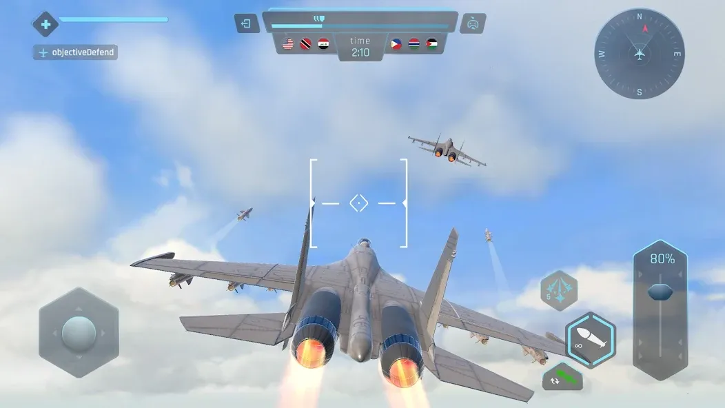 Sky Warriors: Airplane Games (Скай Ворриорс)  [МОД Много денег] Screenshot 3