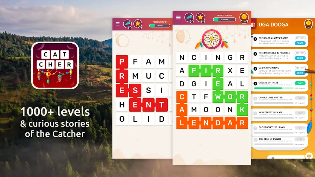 Word Catcher: Word Search  [МОД Unlimited Money] Screenshot 1