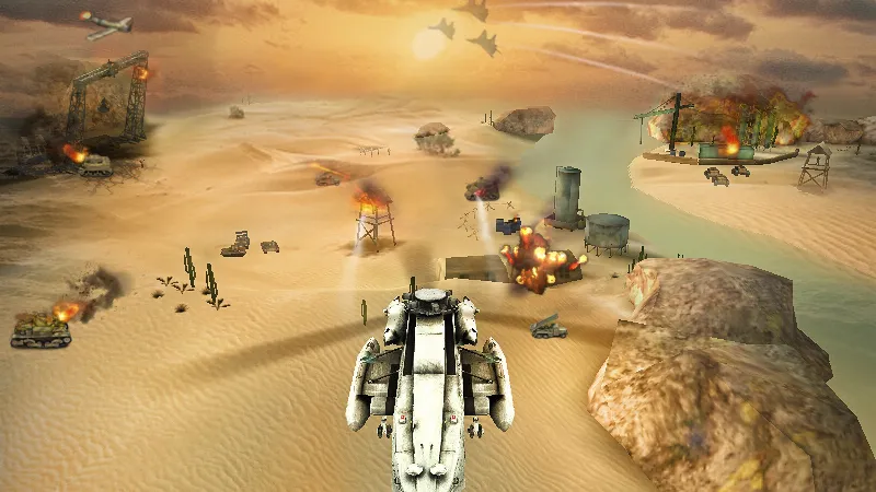 Gunship Strike 3D  [МОД Бесконечные монеты] Screenshot 1