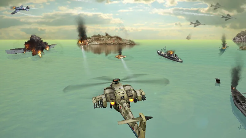 Gunship Strike 3D  [МОД Бесконечные монеты] Screenshot 2