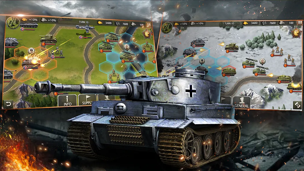 World War 2:WW2 Strategy Games (Вторая мировая война)  [МОД Много монет] Screenshot 3