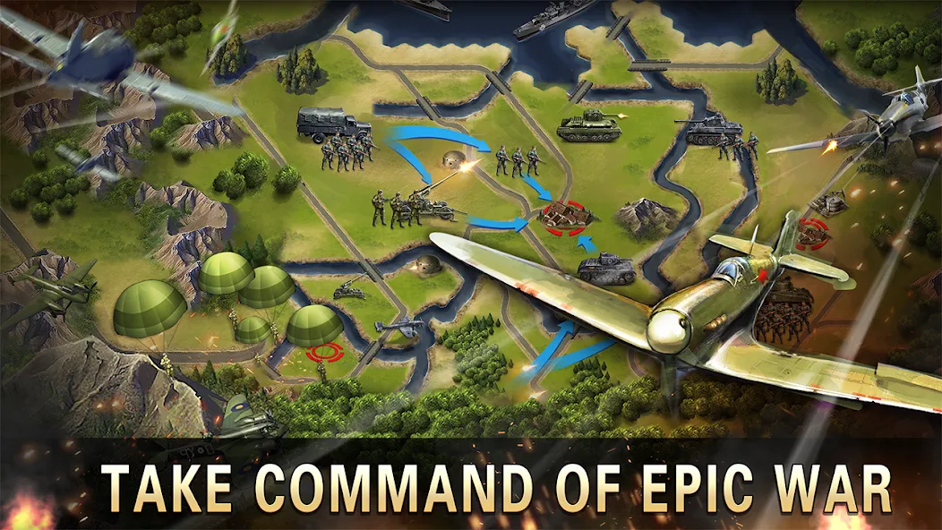 World War 2:WW2 Strategy Games (Вторая мировая война)  [МОД Много монет] Screenshot 5