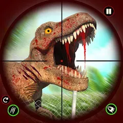 Скачать взломанную Dino Hunting Sniper Shooter 3D  [МОД Menu] - последняя версия apk на Андроид