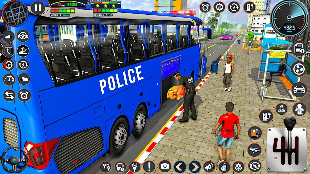 City Bus Simulator Bus Game 3D (Полицейский автобус симулятор)  [МОД Бесконечные монеты] Screenshot 2