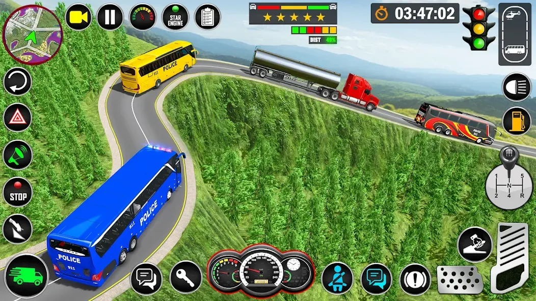 City Bus Simulator Bus Game 3D (Полицейский автобус симулятор)  [МОД Бесконечные монеты] Screenshot 5