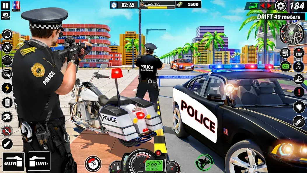 Police Moto Bike Chase Crime (Полицейская мотоциклетная погоня за преступником)  [МОД Menu] Screenshot 1