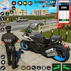 Взломанная Police Moto Bike Chase Crime (Полицейская мотоциклетная погоня за преступником)  [МОД Menu] - стабильная версия apk на Андроид