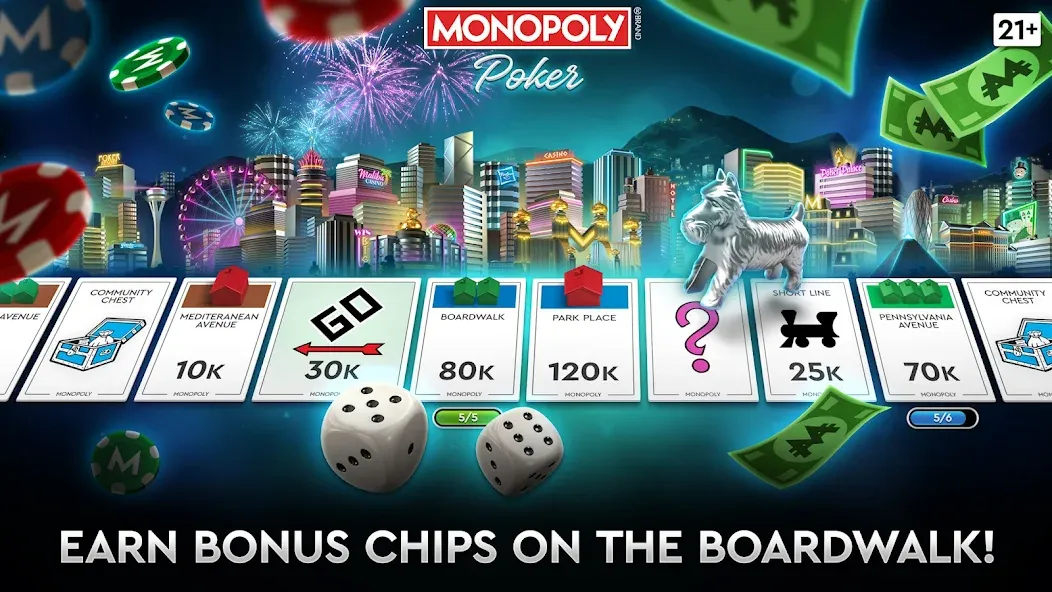 MONOPOLY Poker - Texas Holdem (МОНОПОЛИЯ Покер)  [МОД Menu] Screenshot 1