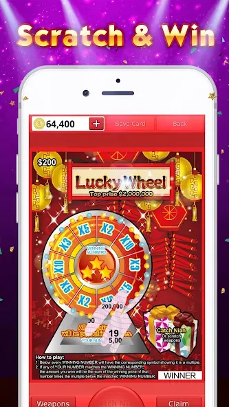 Lottery Scratch Off - Mahjong  [МОД Много денег] Screenshot 5