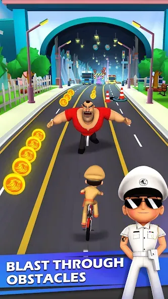 Little Singham Cycle Race (Литл Сингам Велосипедная Гонка)  [МОД Menu] Screenshot 3