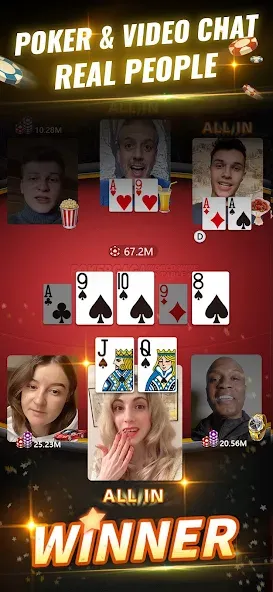 PokerGaga: Texas Holdem Live (ПокерГага)  [МОД Бесконечные монеты] Screenshot 1