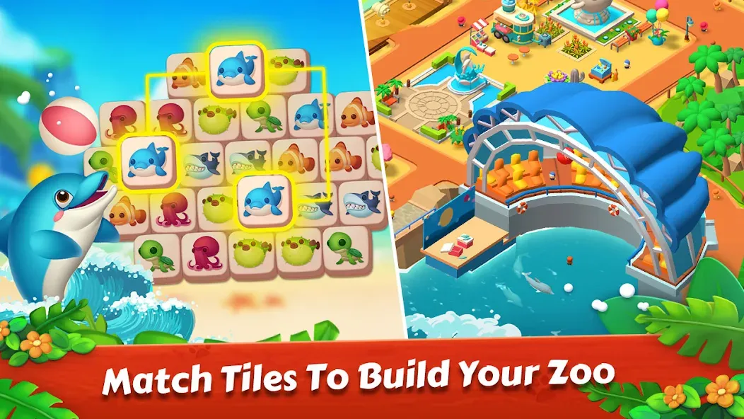 Zoo Tile - Match Puzzle Game (Зу Тайл)  [МОД Unlimited Money] Screenshot 2