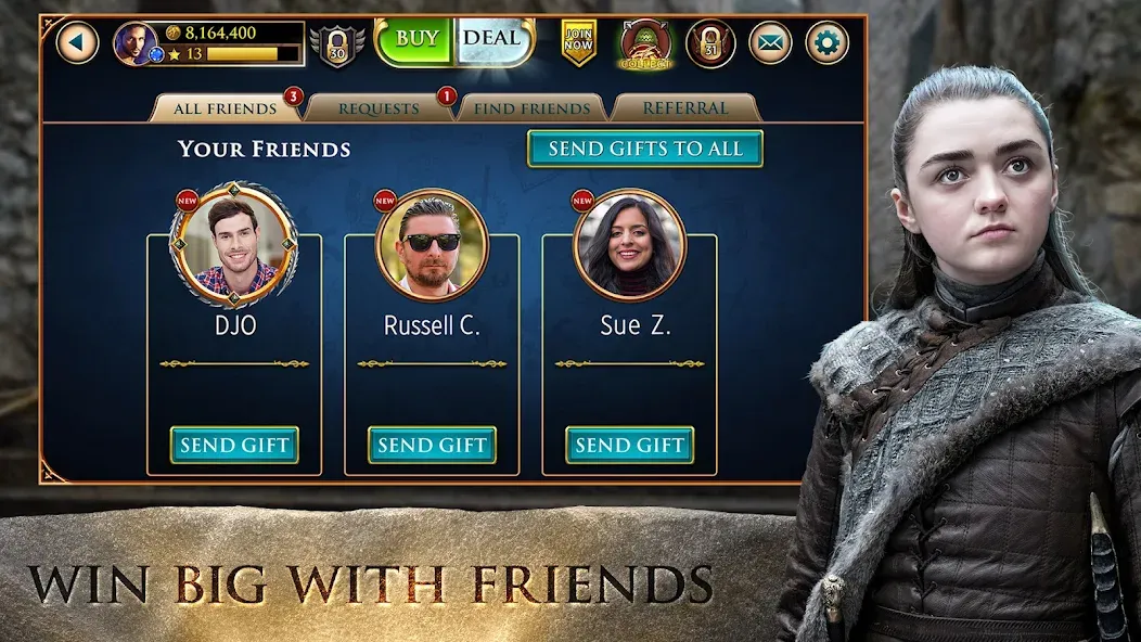 Game of Thrones Slots Casino (Гейм оф Тронс Слотс Казино)  [МОД Menu] Screenshot 3