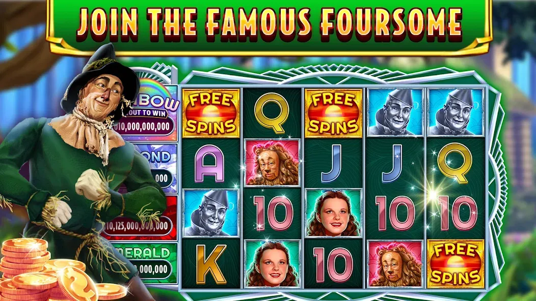 Wizard of Oz Slots Games (Волшебник из страны Оз игровой автомат)  [МОД Бесконечные деньги] Screenshot 2