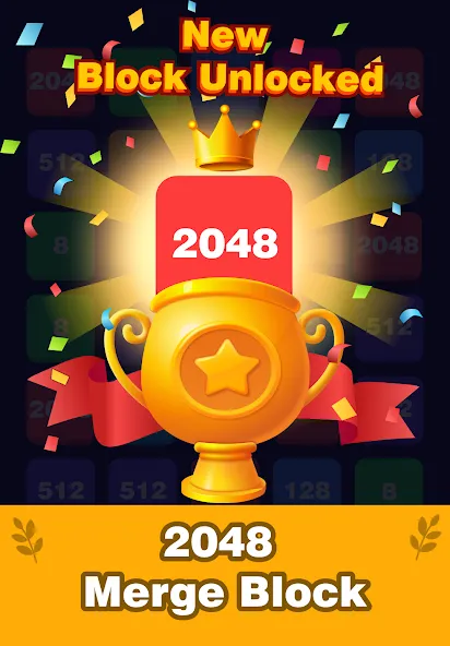 2248 Number block puzzle 2048 (Две тысячи двести сорок восемь)  [МОД Все открыто] Screenshot 3