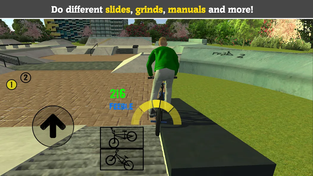 BMX FE3D 2 (БМХ ФЭ3Д 2)  [МОД Бесконечные монеты] Screenshot 1