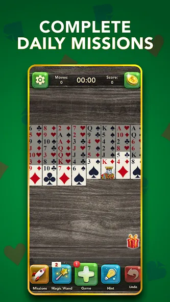 FreeCell Classic Card Game (ФриСел Классическая карточная игра)  [МОД Бесконечные деньги] Screenshot 4