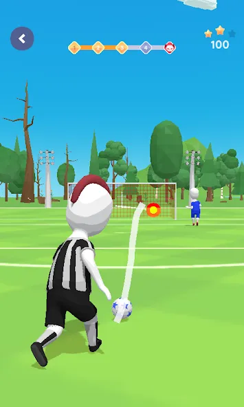 Stickman Freekick: Soccer game  [МОД Menu] Screenshot 5