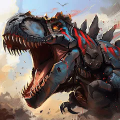 Скачать взлом Mech War: Jurassic Dinosaur (Мех Батл)  [МОД Mega Pack] - стабильная версия apk на Андроид